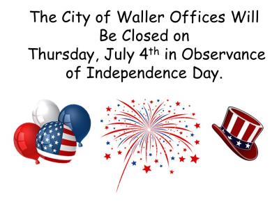 Independence Day Closure Sign